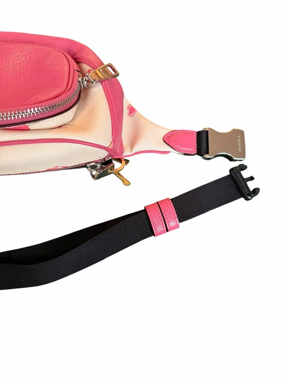 🌟Coach 💓Pink and Cream Authentic Leather Popsicle “Chalk Multi” MINT Belt Bag - Picture 16 of 16